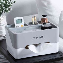 Multifunctional And Practical Simple Drawer Box Desktop Storage Tissue Coffee Table Living Room Remote Control 210423