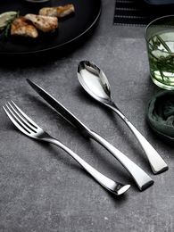 Stainless Steel Cutlery Set Knife and Fork Western Tableware Steak Spoon Restaurant Cutlery 2 Sets Innovative Kitchen