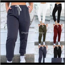 Bayan Capris 2021 Yığılmış Sweatpants Joggers Kadınlar Yüksek Bel Flare Pantolon Artı Boyutu Spor Pantalon Katı Aktif Aşınma Streetwear1 AV NY8II