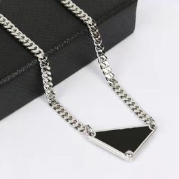 Men necklace designer Jewellery silver high quality stainless steel jewellery Inverted triangle pendant charm party dog tag black white fashion pendants necklaces