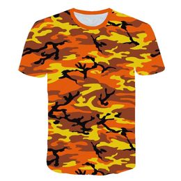 Outdoor sports Camouflage T-shirts Camping Tactical 3D Men summer tops Hiking Hunting Unisex Camo Fashion casual costume tees 210706