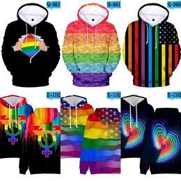 Free LGBT Flag Hoodies Sweatshirt For Lesbian Gay Pride Colourful Rainbow Clothes For Gay Home Decor Gay Friendly LGBT Equity X0629