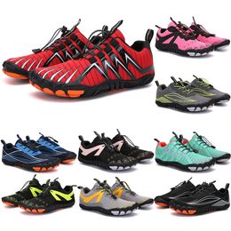2021 Four Seasons Five Fingers Sports Shoes Mountaineering Net Emprote Simple Running、Cycling、Hiking、Green Pink Black Rock Climbing 35-45 Color75