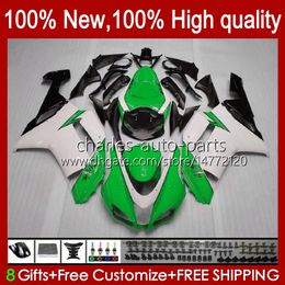 Bodywork For KAWASAKI NINJA ZX 636 600 CC ZX600 ZX-636 ZX-600 Motorcycle Body 10No.199 ZX 6R 600CC 6 R ZX6R 07 08 ZX-6R ZX600C 2007 2008 ZX636 07-08 Fairing Kit factory green