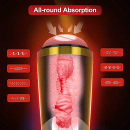 Electric Mastubation Cup 18cm Deep Masturbator Male Pulse Vibrating Soft Silicone Mute Strong Vibnration Erotic Sex toys for Men P0819