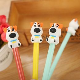 30 pcs Creative three-dimensional silica gel dull dog neutral pen cute cartoon learning stationery office supplies signature pen 210330