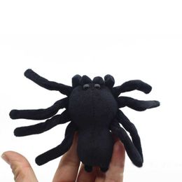 Realistic Spider Shaped Stuffed Animals Plush Durable Toys Pendant Halloween New Year Gifts for Toddler Girls and Kids G1019