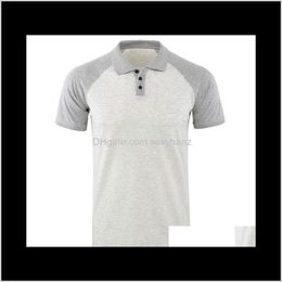 T-Shirts Tees & S Clothing Apparel Drop Delivery 2021 Patchwork Lapel Shirt Tshirts Summer Cotton Short Sleeved Tops Tee Multicolor Casual Me