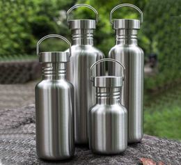 Water Bottle beer No Thermal Stainless Steel Drink Bottle 304 Sport Drinking Bottles Mug Cup Vacuum Flask BPA Free 211013