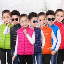 Vests Children Warm Jacket Baby Girls Outerwear Coats Kids Boys Jackets Autumn Winter Thicken Waistcoats Clothes 211203