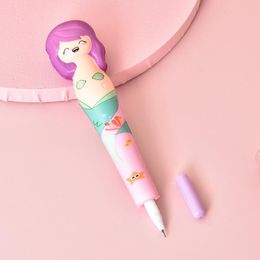 Ballpoint Pens wholesale DHL New Style Decompression Pen Kawaii Cartoon Soft Rebound Ballpoint Pens Sweet Pretty Lovely Cartoon Pen for Kids Stationery Gift