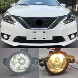 Fog lights For Nissan Sentra Sylphy 2016 2017 2018 2019 led fog light foglights fog lamp cover Grill bezel wires Harness Switch