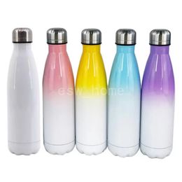 Customise Sublimation Blanks water bottle Double layer Vacuum flask metal keep cold hot print Colourful picture DIY Personalised image