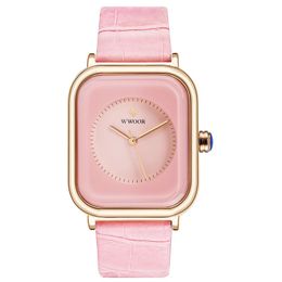 Wristwatches WWOOR Rectangle Watches For Women Fashion Elegant Ladies Watch 2021 Top Simple Design Quartz Girls Wrist