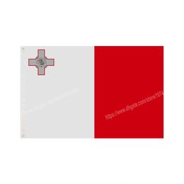 Malta Flags National Polyester Banner Flying 90 x 150cm 3 * 5ft Flag All Over The World Worldwide Outdoor can be Customised