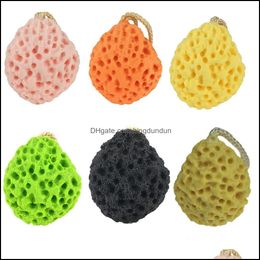 Bath Brushes Sponges Scrubbers Bathroom Accessories Home Garden With Rope Ball Soft Skin Soaking Water Becomes Larger Honeycomb Imitati