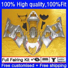 Grey silver Injection Mould Fairings For SUZUKI GSXR1000 GSX-R1000 K3 2003-2004 Bodywork 25No.34 GSXR 1000 CC 1000CC 2003 2004 GSXR-1000 03 04 Motorcycle OEM Bodys