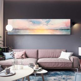 PinkClouds Art: Seascape Posters for Modern Living Room