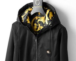 Men's Jackets Classic Print Men's Jacket Instagram Fashion Hoodie Trench Designer Women's Casual Dust-proof Clothing Fall Personality Charm Coat Asian