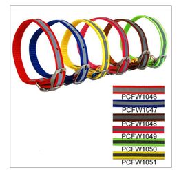 Dog Collars & Leashes Pet Collar High Quality TPU+Nylon Night Glowing Reflective Safety Deodorant Waterproof Supplies