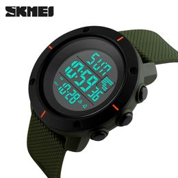 Luxury Brand Sports Military Watch Big Dial 2 Time Zone Mens Watches Digital LED Watch Fashion Casual Electronics Wrist Watches X0524