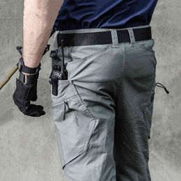 Military Tactical Cargo Pants Men Special Force Army Combat Pants SWAT Waterproof Large Multi Pocket Trousers 210518