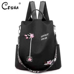 Fashion Floral Pattern Women Travel Backpack High Quality Durable Oxford Backpack Pretty Style Lovely Girls School Backpack SAC Y1105