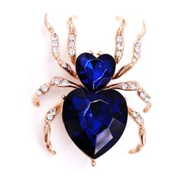 High quality Luxury Designer Men Women Pins Brooches alloy gold diamond spider Brooch for Suit Dress graduation Party Gift Rhinestone Fashion Jewellery Accessories