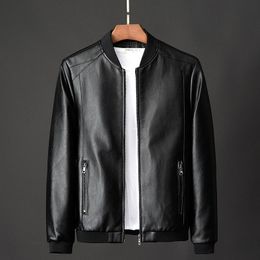 Mens Jackets Leather Jacket Bomber Motorcycle Men Biker PU Baseball Plus Size 7XL 2024 Fashion Causal Jaqueta Masculino J410