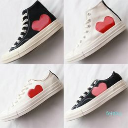 2021 Mode High Top Sneakers Schwarz Rot Big Eyes Freizeitschuhe Damen Herren Trainer Classic des Chaussures Designer Zapatos 36-44