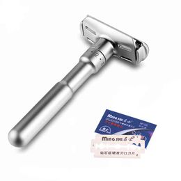 Adjustable Safety Razor Double Edge Classic Mens Shaving Mild 1-6 File Hair Removal Shaver