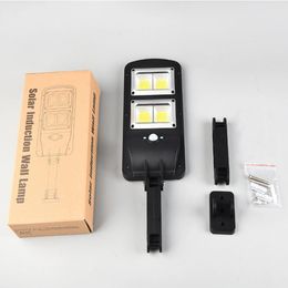 LED Solar Street Wall Light PIR Motion Sensor Outdoor Lamp Remote Control IP65 - Without