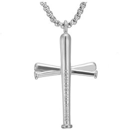 12 styles in stock I can do all things Titanium Sport Accessories Stainless Steel Baseball Cross Women and Men Bible Verse Necklace Christian Religion Jewellery Gift