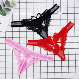 Pantías de mariposas Tangas de las mujeres Diamante Sexy lencería ...