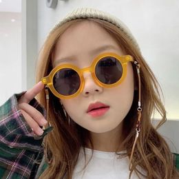 Children's Sunglasses round retro frame Sunglass Coloured leopard-print patterns Anti-blue glasses ultraviolet-proof Sun Glass fashion street snap WMQ991