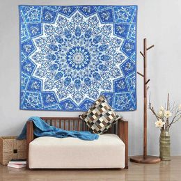 Boho Style Tapestry Picnic Sand Beach Mat Carpet Sleeping Blanket Geometric Printing Background Cloth Bedroom Wall Decor 210609