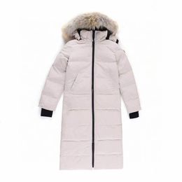 23s Piumino invernale da donna di alta qualità imbottito con cappuccio in piuma d'oca per cappotto termico all'aperto