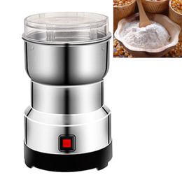 Stainless Steel Grinding Machine Electric Coffee Grinder Grain Mill Crusher Chinese Herbal Medicine 200W