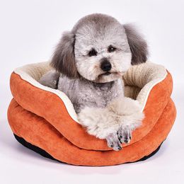 Cat Beds & Furniture Plush Bed Carpet Round Soft Dog House Pet Sofa Small Pad Accessories Supplies Indoor Warmth In Autumn Winter