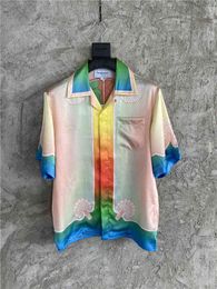 Casablanca summer dream beach silkworm silk Colour printed shirt men's expensive shirt