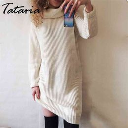 1 Women Turtleneck Long Sleeve Winter Knitted Sweater Pullover Ladies Sweaters Pull Femme Manche ue 210514