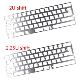 Silver 60% Aluminium Mechanical Keyboard Plate Support GK64 DZ60 GH60 CNC Support Split Spacebar 2U/2.25U Spacebar
