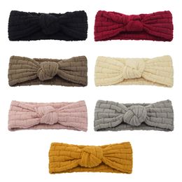 Cross Knotted Crochet Women Headband Elastic Solid Color Knitted Hairband Making Up Sports Yoga Turband Band Hair Accessories