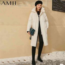 Minimalism Down Jacket Female Winter Fashion Solid 90%White Duck Thick Causal Women's 12070298 210527