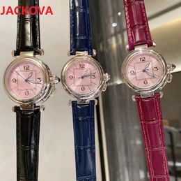 TOP Brand Fashion Luxury Women black leather Watch 35mm nice designer 316L Stainless Steel Case Lady Watch High Quality Quartz Clock