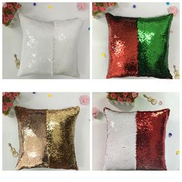 newSequin Pillow Case Glitter Mermaid Cushion Covers Reversible Sequins PillowCover Magical Color Home Decor ewB5997