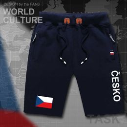 Czech Republic Czechia mens shorts beach man men's board shorts flag workout zipper pocket sweat bodybuilding cotton CZE X0601