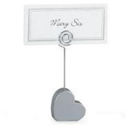 2021 Great Silver Heart Shape Place card Holder Wedding Favours 20pcs/lot with free