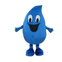 Performance blue water drop Mascot Costumes Christmas Fancy Party Dress Cartoon Character Outfit Suit Adults Size Carnival Easter Advertising Theme Clothing