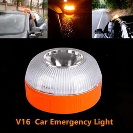 Emergency Lights V16 Rechargeable LED Road Safety Flares Roadside Warning Light With Magnetic Dgt Car Beacon Strobe Work SOS Lamp